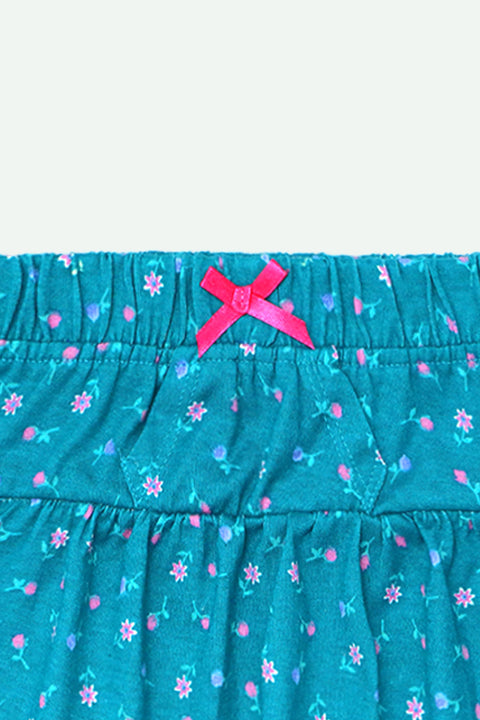 Girls Graphic Jersey Skirt - Sea Green