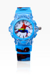 Kids Rubber Strap Cartoon Character Watch W24273 - Blue