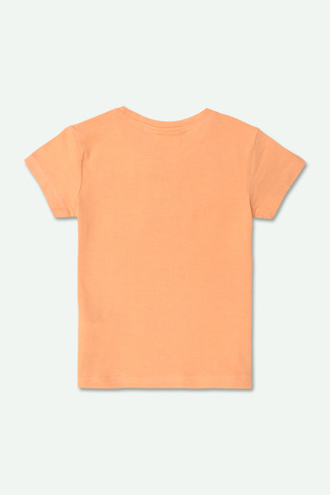 Girls Branded Graphic T-Shirt - Orange