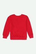 Girls Sequins Fleece Sweatshirt - Red