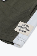 Boys Side Patch Terry Short - Olive