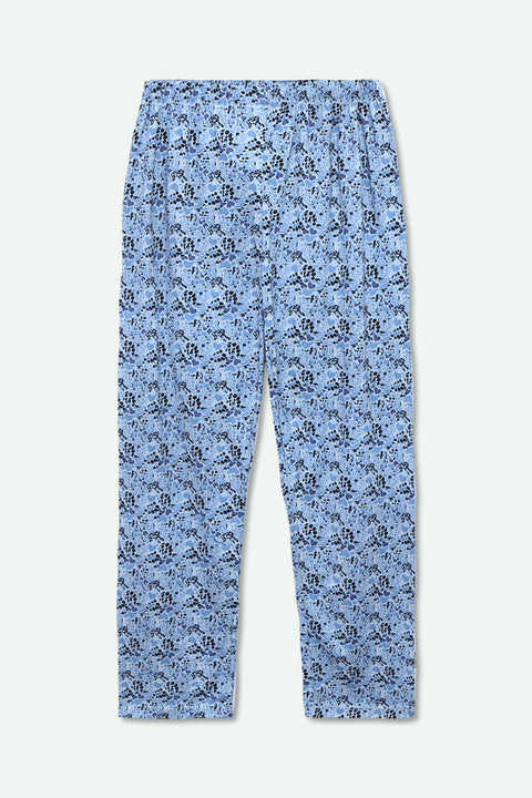 Women's Printed Jersey Pajama - Blue