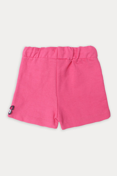 Girls Branded Graphic Terry Short - Pink