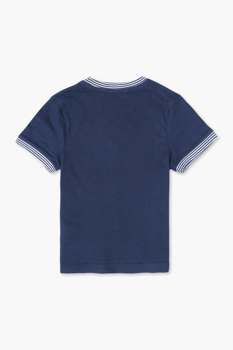Boys Branded T-Shirt - Navy