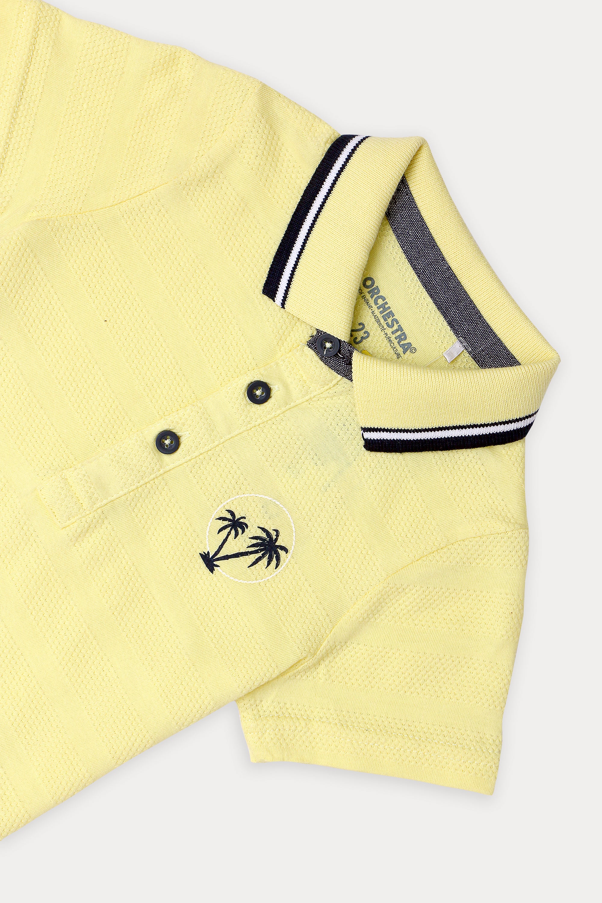 Boys Branded Polo - Yellow