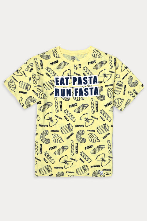Boys Branded Graphic T-Shirt - Yellow