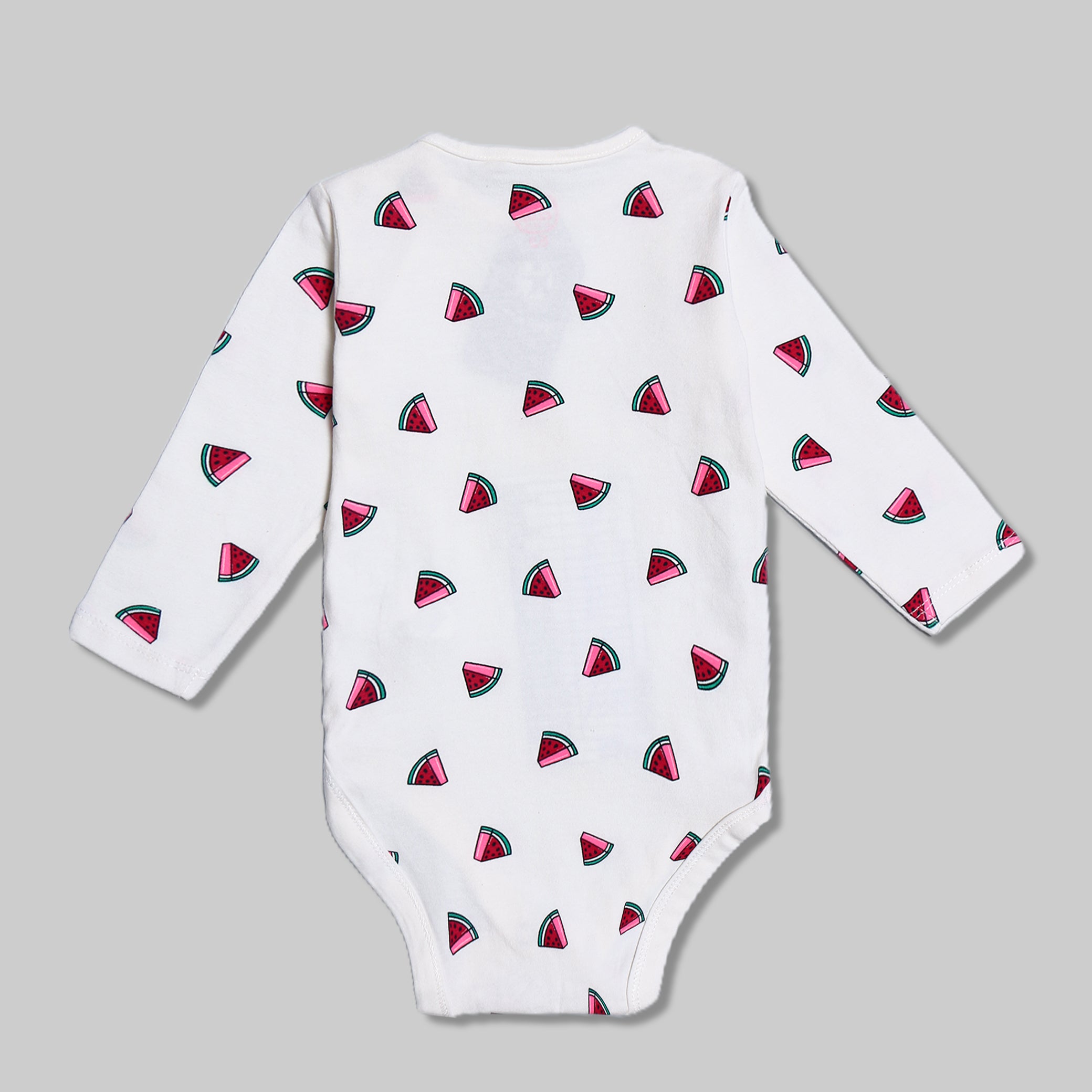 Girls Watermelon Slice Romper - White