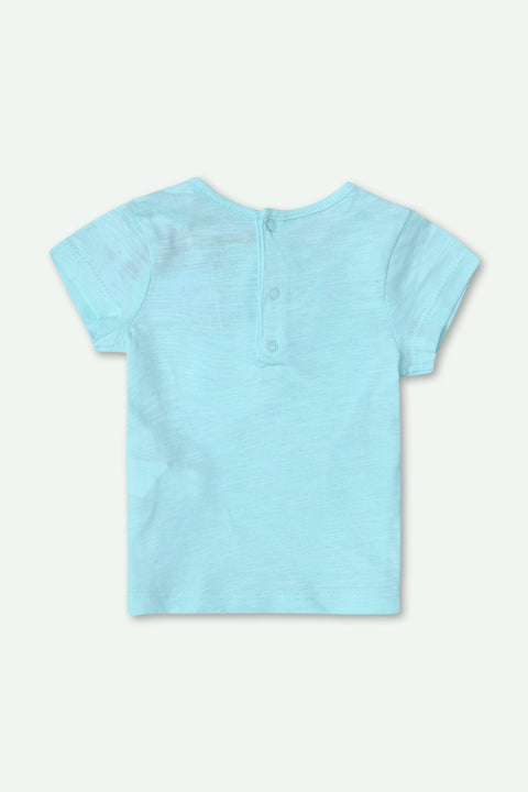 Girls Graphic T-Shirt - Sky Blue