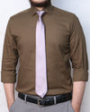 Men Hard Collar Formal Shirt MFS23-1 Olive