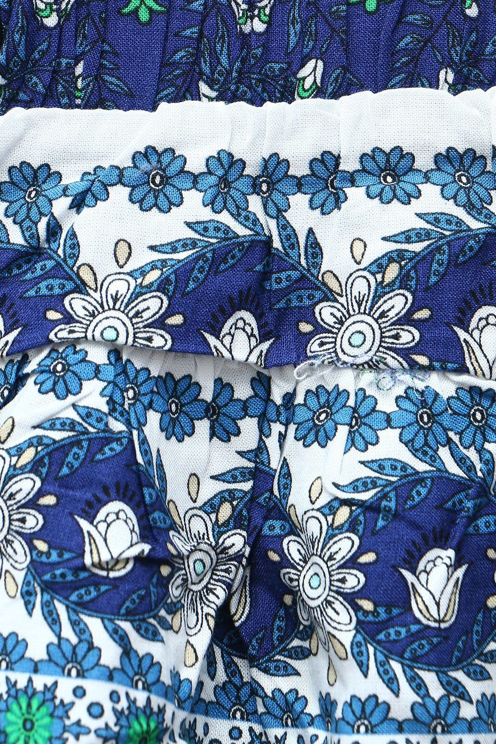 Girls Graphic Linen Mini Skirt - Royal Blue