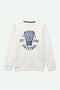 Boys Branded Graphic Fleece Sweatshirt - Off White