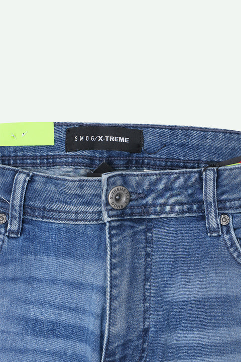 Men Smog Leftover Denim Whisker Jeans - L/Blue