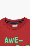 Boys Pique Graphic Sweatshirt BSS23-01 - Rust