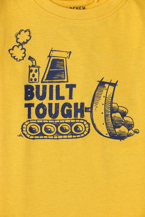 Boys Branded Graphic T-Shirt - Mustard