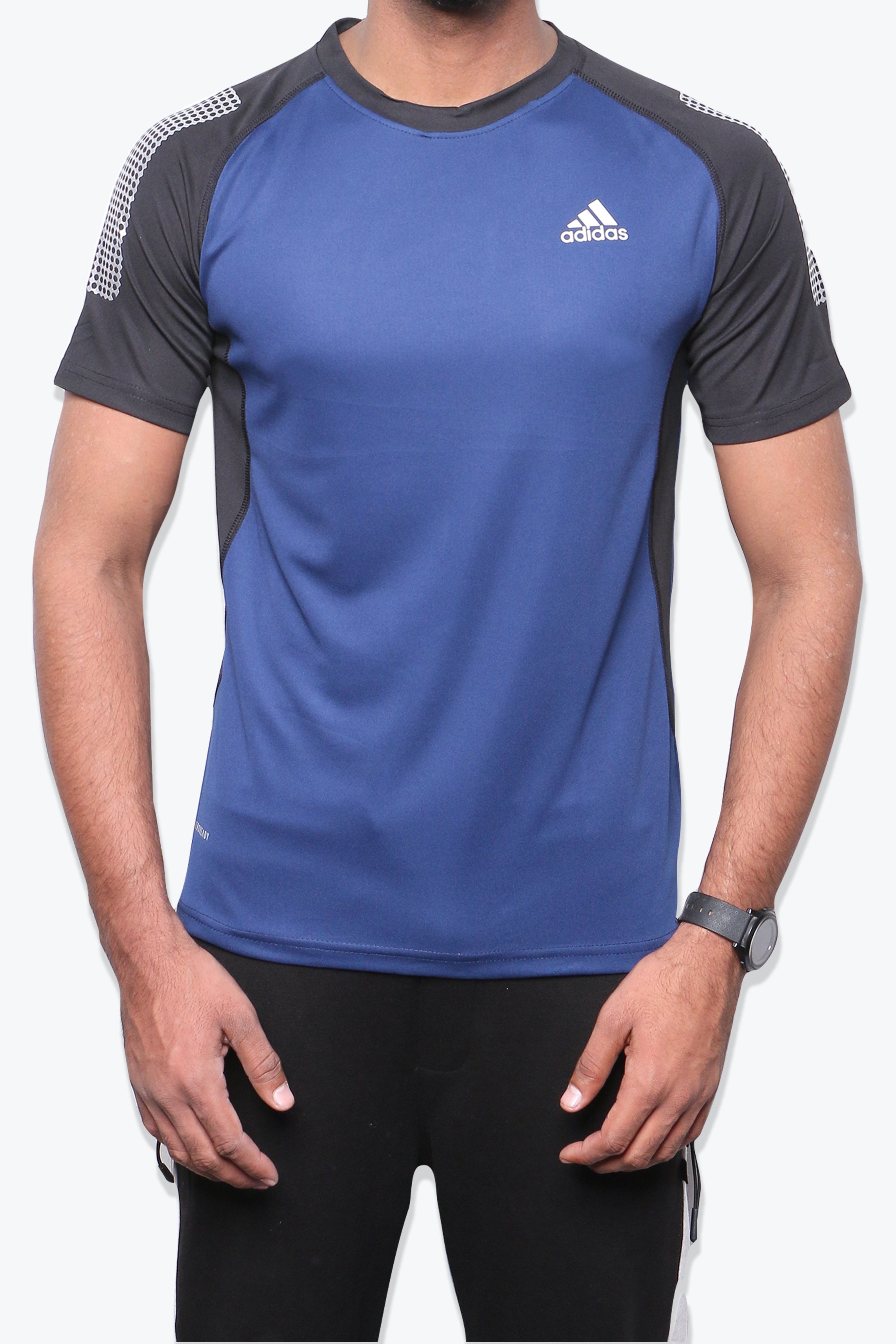 Men Sports Wear T-Shirt - Navy Black