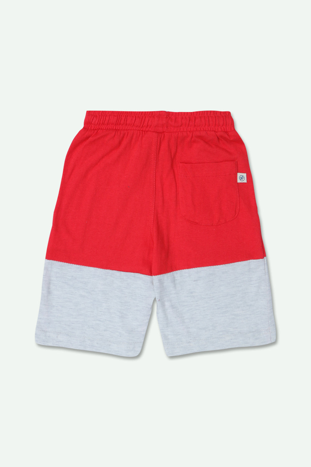 Boys Jersey Short - Gray & Red