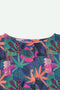 Girls Floral Print Jump Suit - Multi