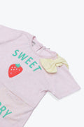 Girls Graphic 2-Piece Suit - Baby Pink