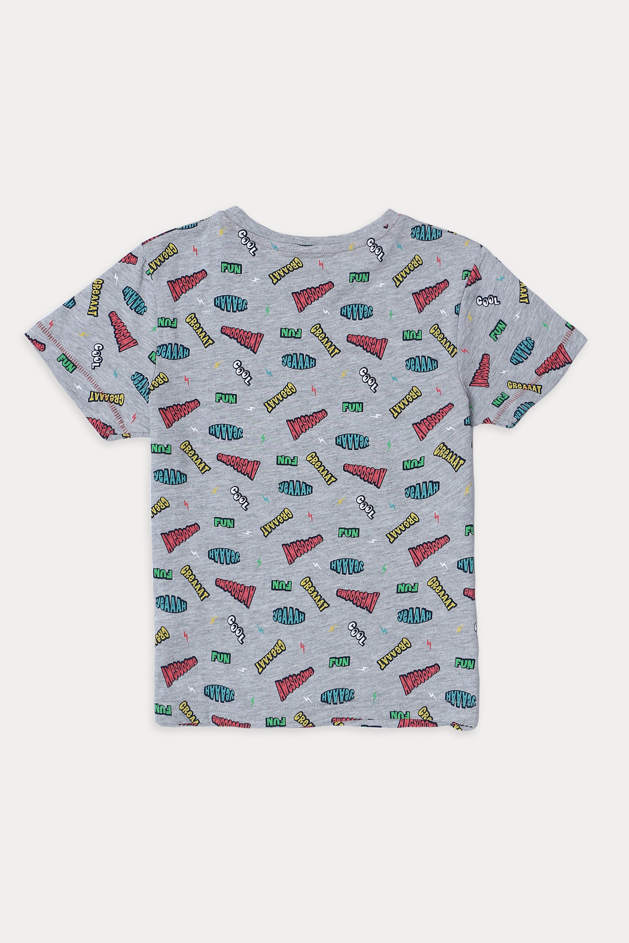 Boys Branded Graphic T-Shirt - Gray
