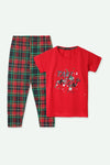 Boys Graphic Night Suit - Red