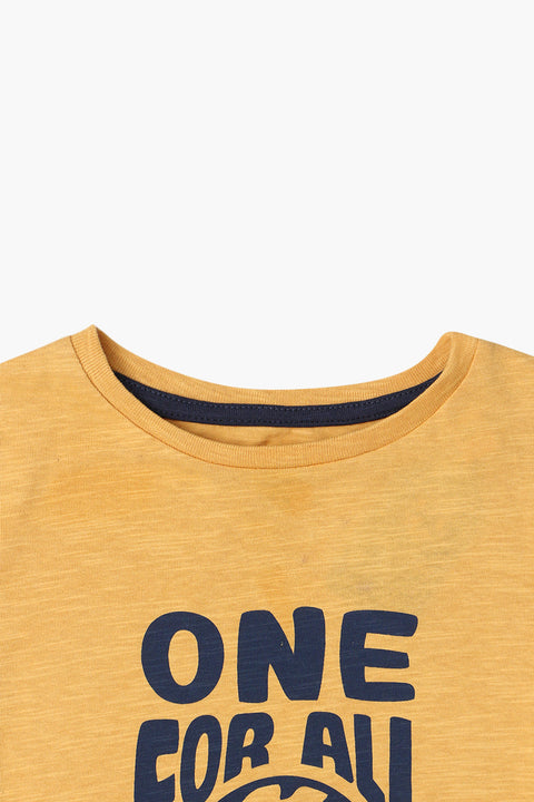 Boys Branded Graphic T-Shirt - Mustard