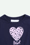 Girl Branded Graphic Frock - Navy