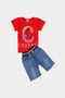 Boy Graphic 2-Piece Suit R03 - Red