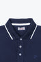 Men Branded Tipping Polo - Navy