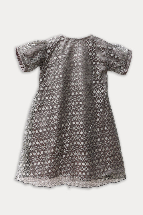 Girls Fancy Frock JGF01 - D/GREY