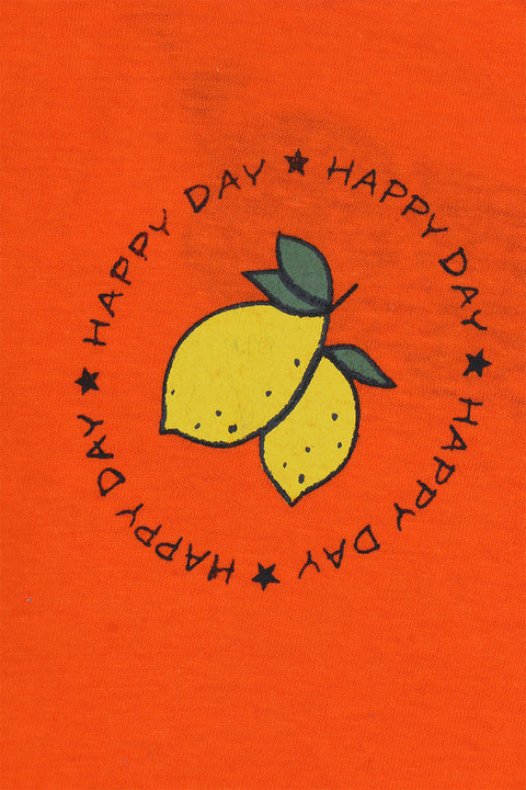 Girls Lycra T-Shirt - Orange