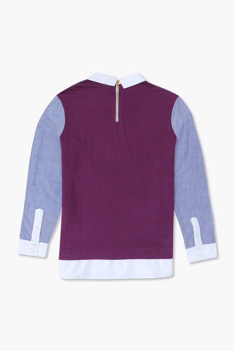 Women's Branded Polo T-Shirt - D/Purple