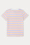 Girls Branded Stripes T-Shirt - Rainbow