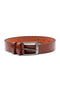 Men Shiny Leather Belt - Brown