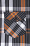 Boys Casual Checkered Shirt BS23-01 - Black Brown