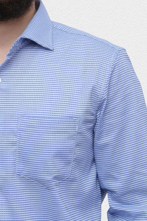 Men Formal Shirt High Quality MFS23-11 Blue