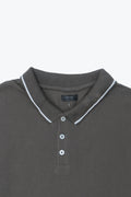 Men Branded Tipping Polo - Dusty Green