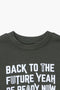 Boys Pique Graphic Sweatshirt BSS23-01 - Army Green