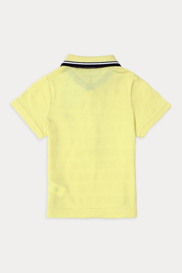 Boys Branded Polo - Yellow