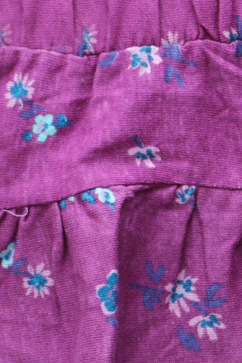 Girls Graphic Cotton Mini Skirt - Magenta