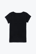 Women's Branded Graphic  T-Shirt - Black