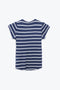 Women's Branded Stripes T-Shirt - Navy