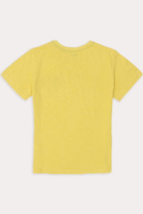 Boys Puff Graphic T-Shirt (Brand: MAX) - Yellow