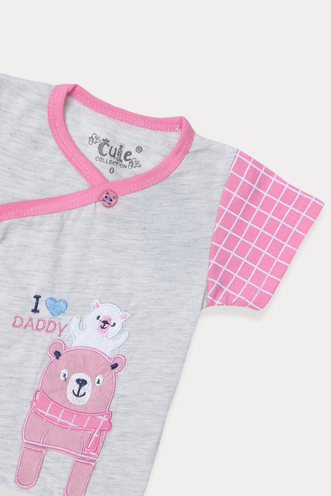 Infant Baby 4-Piece Suit 03 - Pink