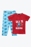 Boys Graphic Night Suit - Red