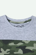 Boys Mid Camouflage T-Shirt - Gray
