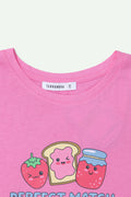 Women Glitter Graphic T-Shirt - Pink