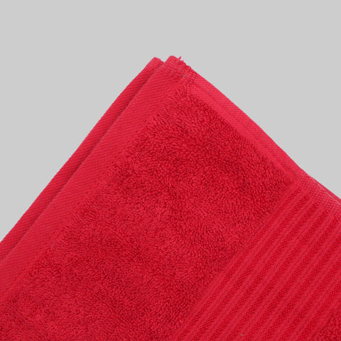 Dyed Cotton Hand Towel 50x100 - Red