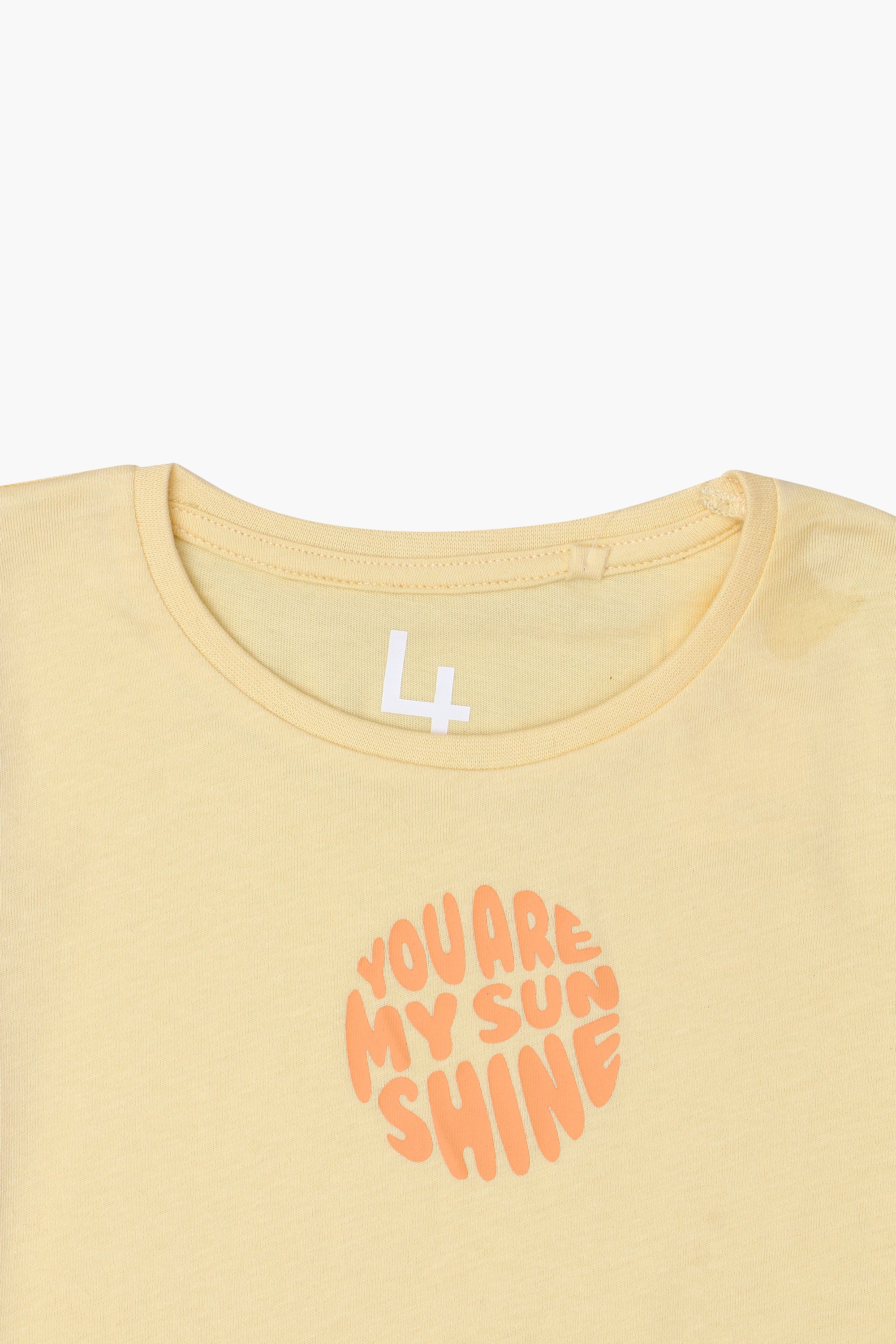 Girls Branded Graphic T-Shirt - Yellow