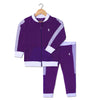 Girls Tricot Fleece Zipper Tracksuit - Purple