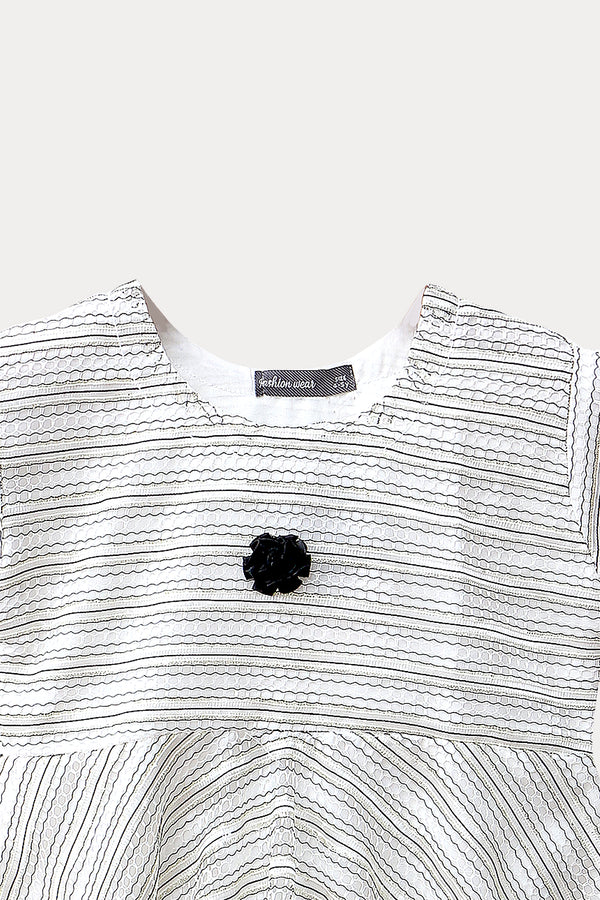 Girls Fancy Frock JGF04 - Off White